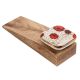 Red Flower Square Ceramic Wooden Door Stopper